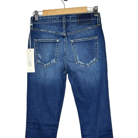 NWT AMO Darlin Jeans 26 High Rise Slim Fit Cuffed Leg Button Fly Sweetheart Wash - Picture 5 of 12